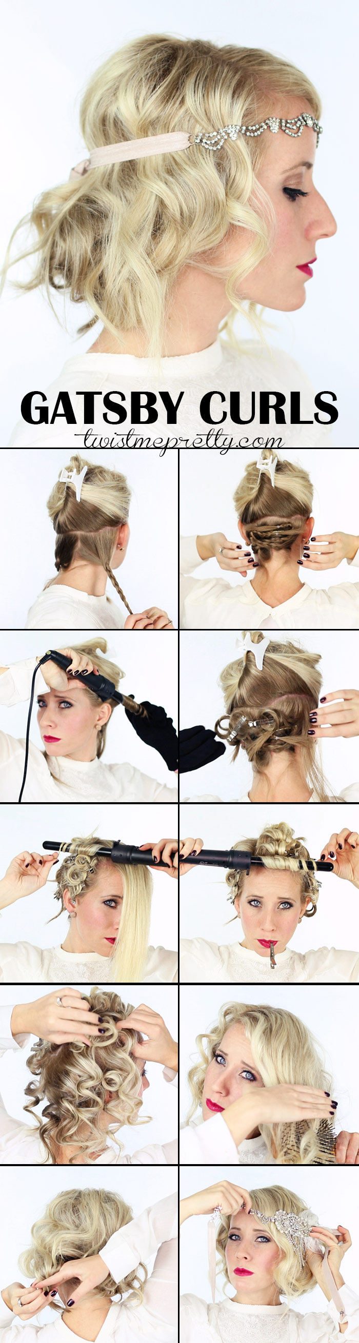 2 gorgeous GATSBY hairstyles for Halloween... or a wedding ...