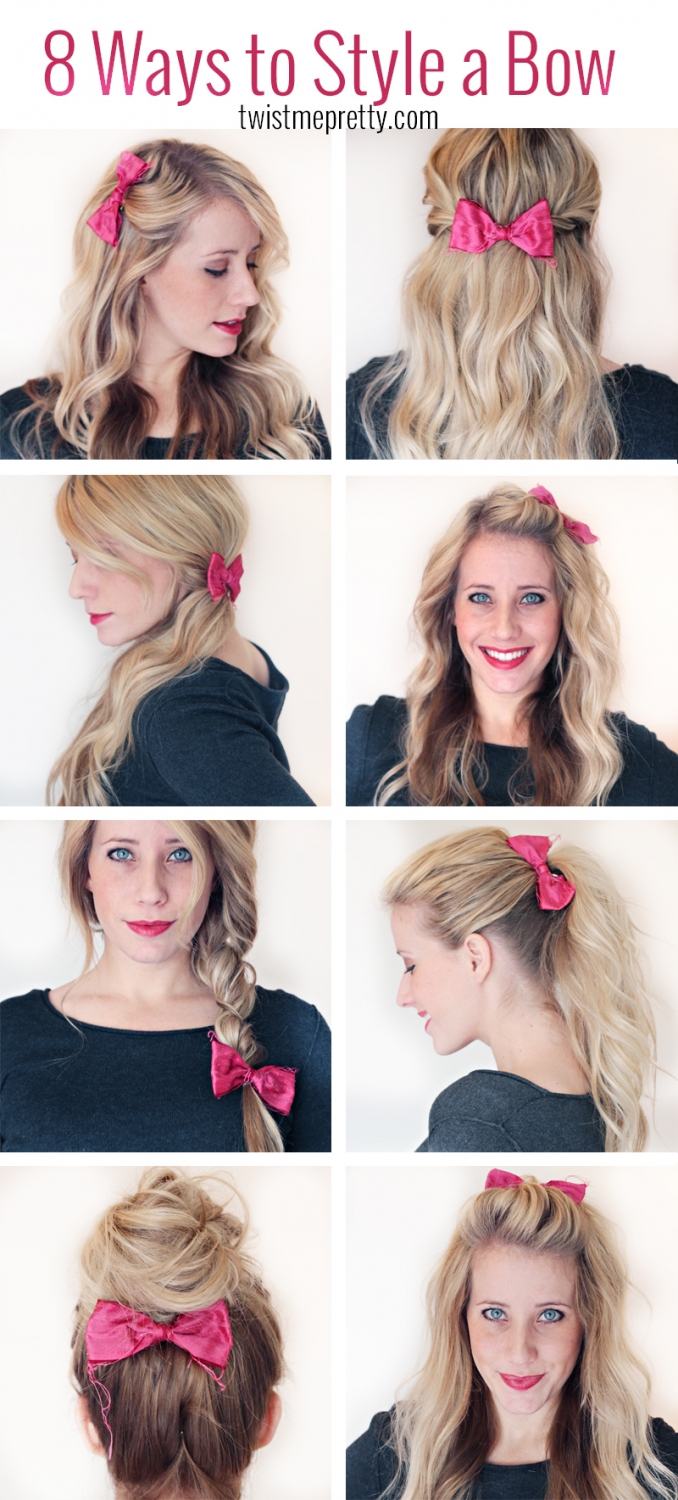 Bow hairstyles for short hair sales