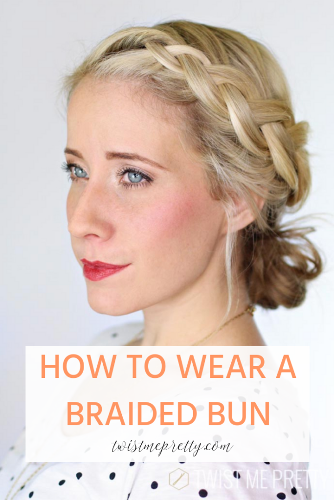 how to wear a braided bun blonde woman with french braids www.twistmepretty.com