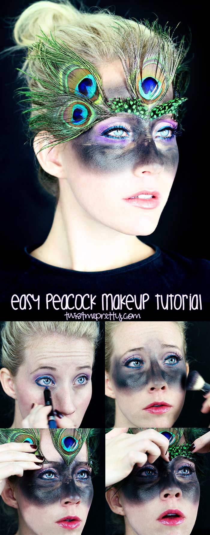 Easy Peacock Makeup Tutorial Twist Me Pretty