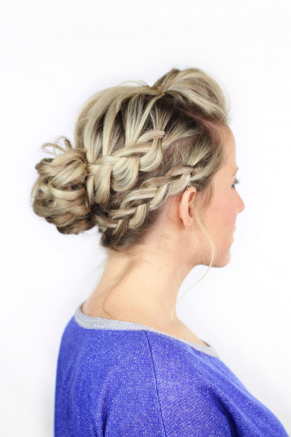 Double Dutch Braid Bun Updo Tutorial | Weather Anchor Mama