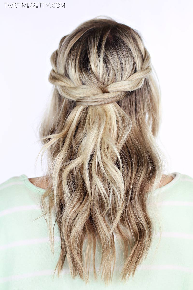 Image of Crown braid hairstyle for long hair