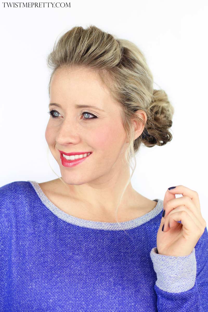 Double braided messy bun - twist me pretty