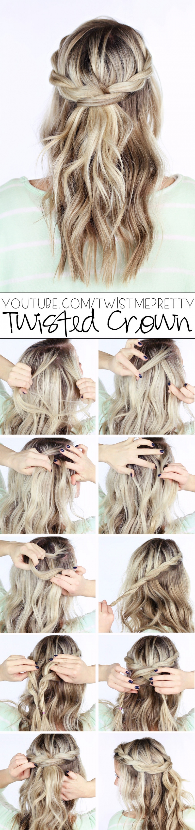 Twisted Crown Braid Tutorial Twist Me Pretty Twisted Crown Braid Tutorial Twist Me Pretty