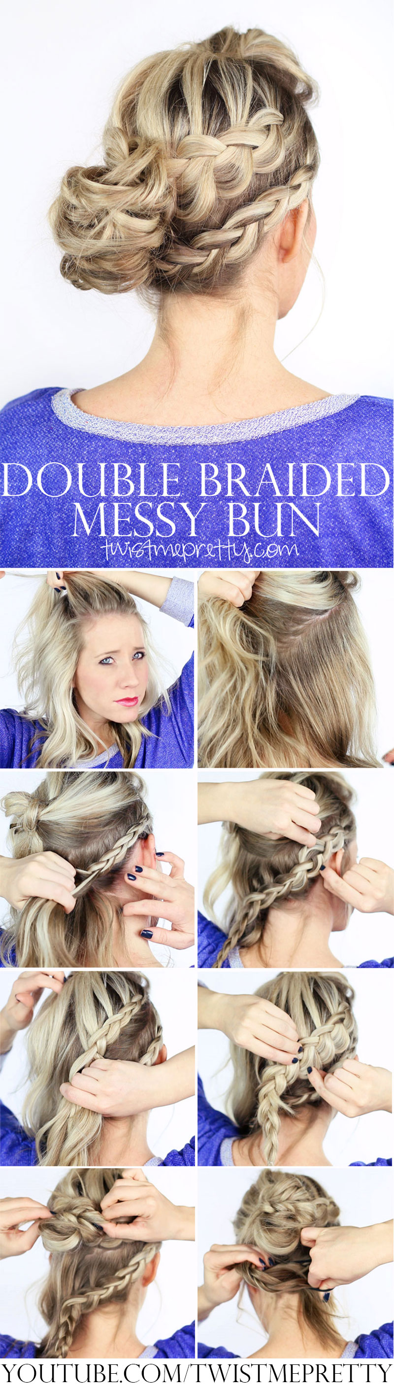 cute double braids with ribbon bow hairstyle 💕 #hairtutorial #hairsty... |  TikTok