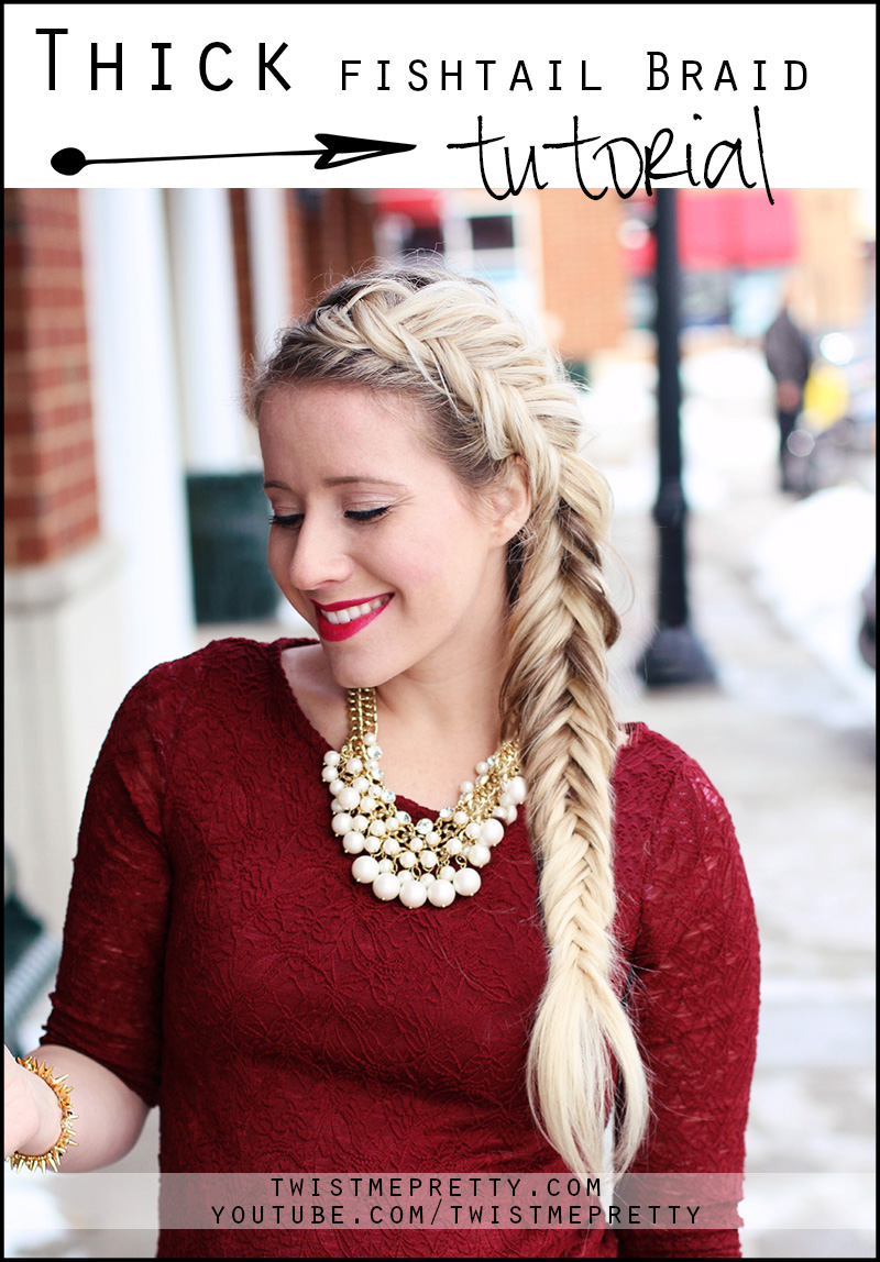 Heart Shaped Fishtail Braid Bun Hair Tutorial Video - Style on Main