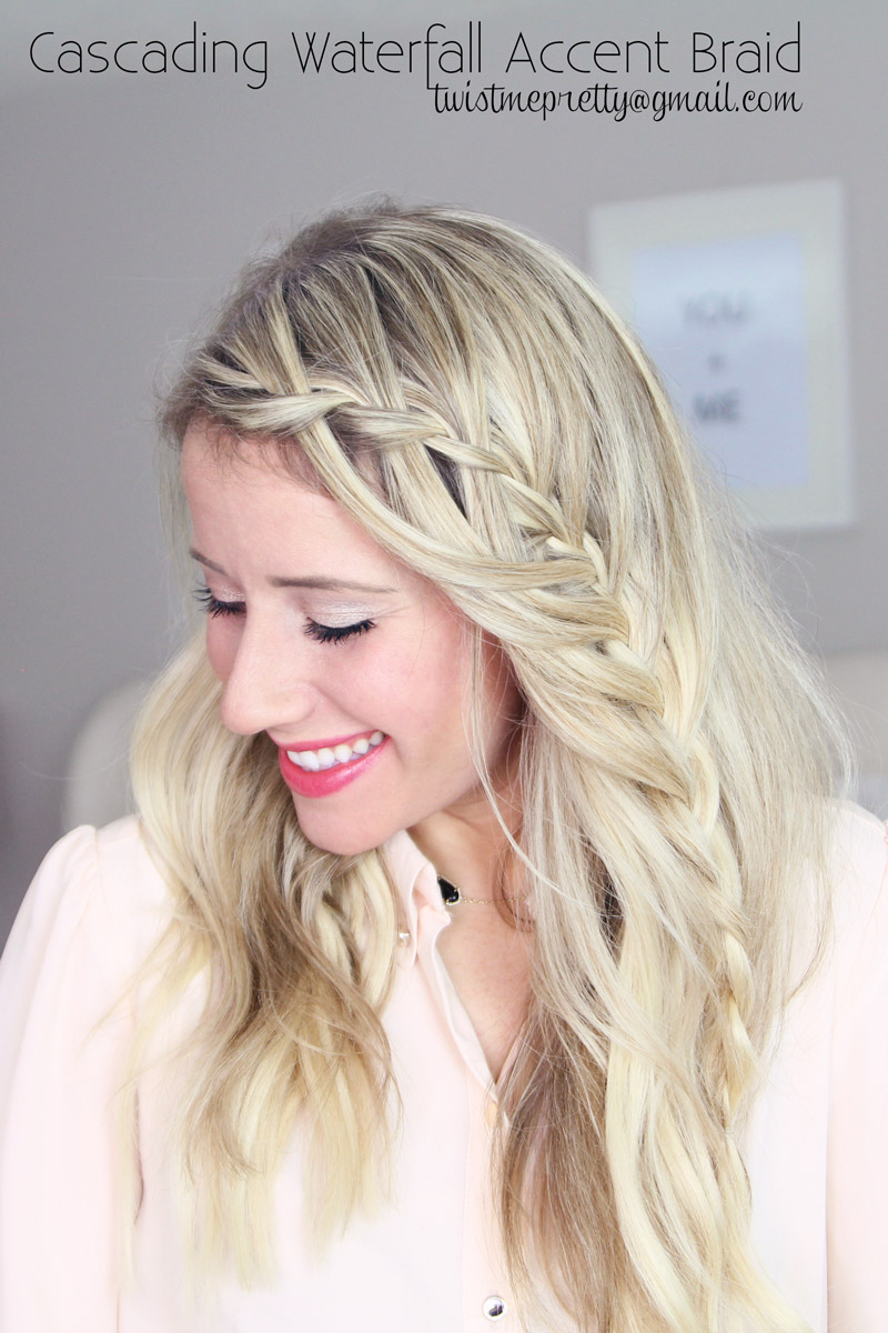 Waterfall Accent Braid tutorial + Dealing with Baby Hairs - Twist Me Pretty