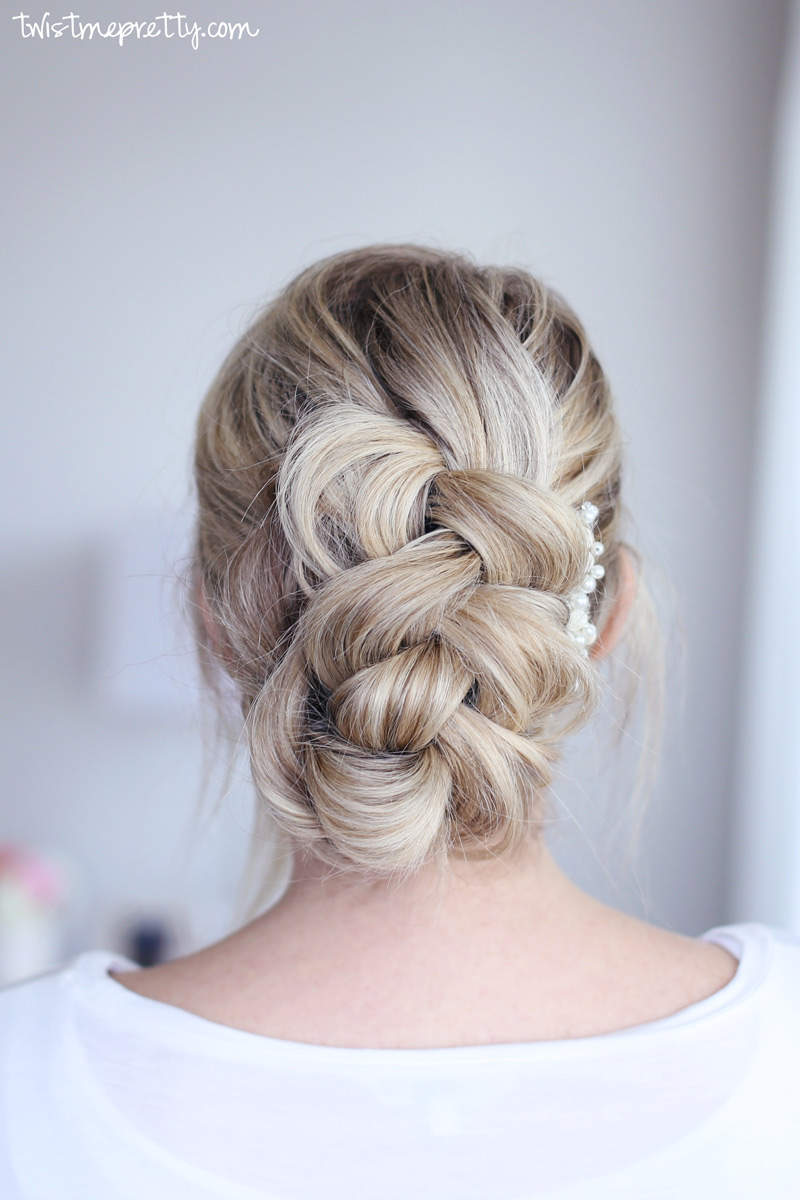 Easy Braided Updo Twist Me Pretty