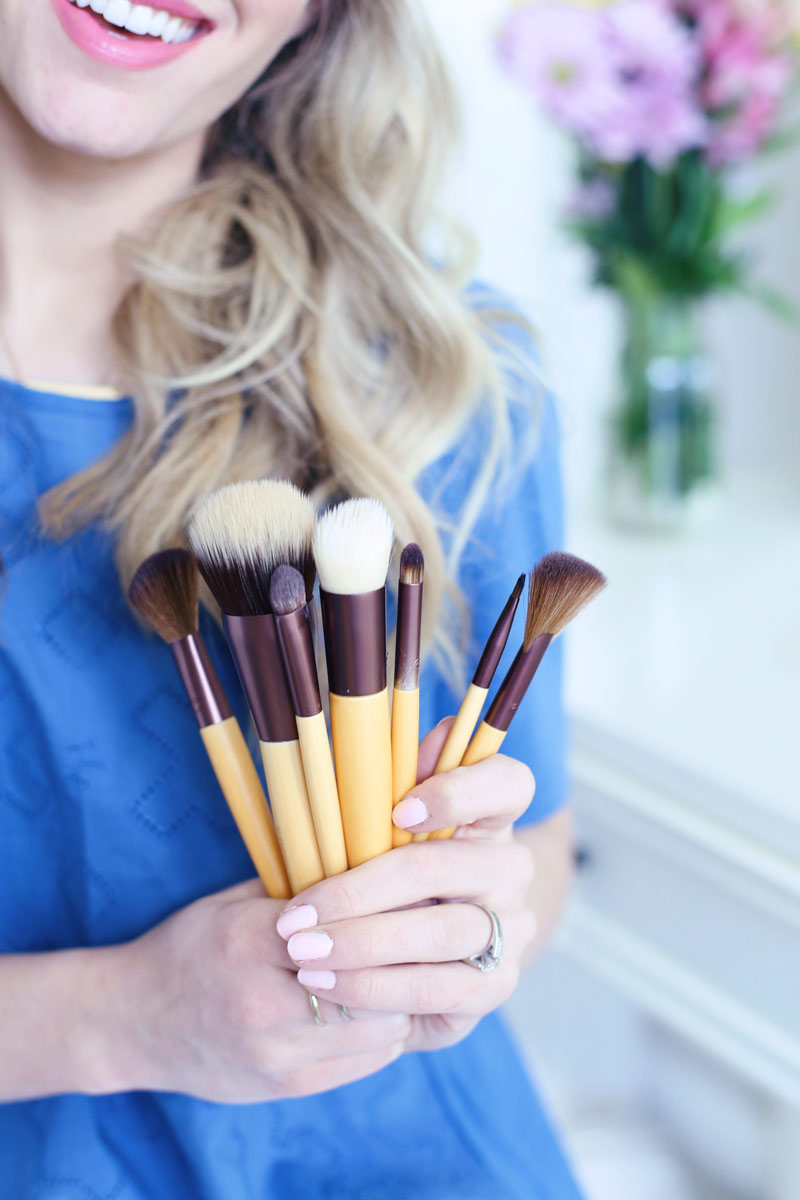 A bouquet of EcoTools brushes