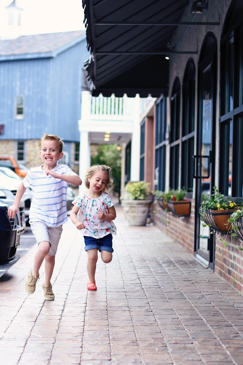 Sugar rush! Boston and Savy run towards the camera, baring their teeth.