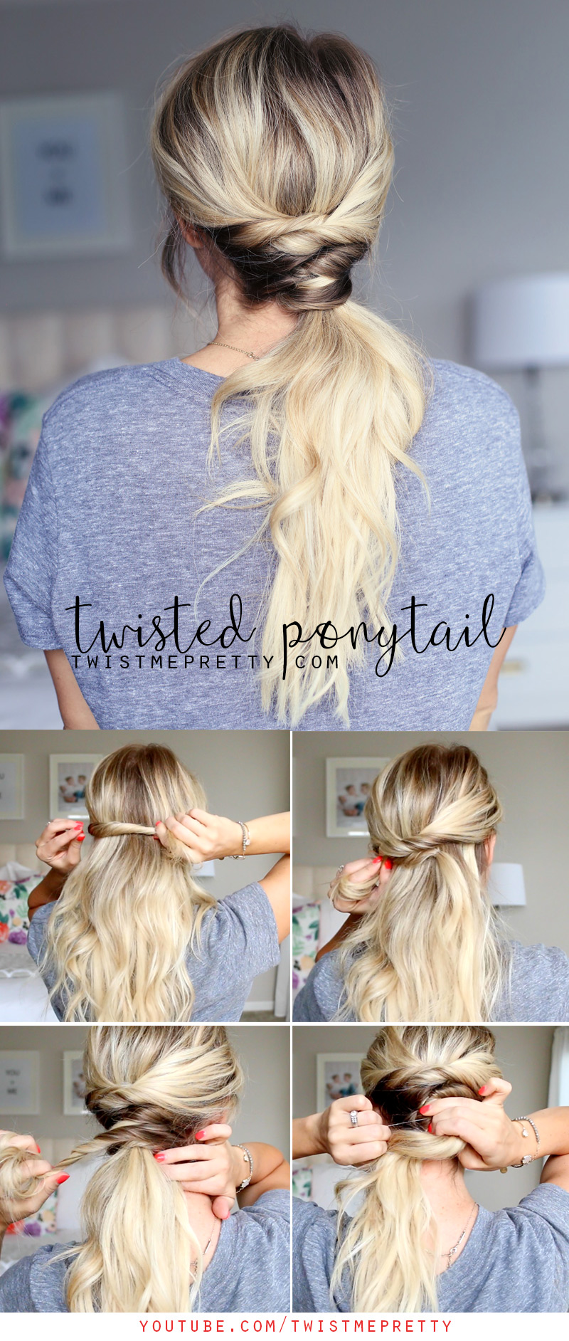 Twisted Ponytail Steps