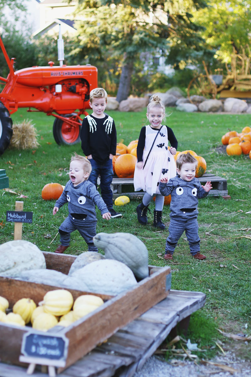 Happy children in fall