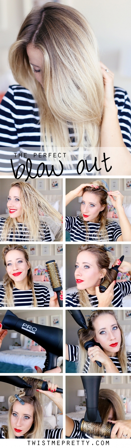 Learn how to Blow Dry your Hair with a Round Brush from Twist Me Pretty. A step-by-step guide!