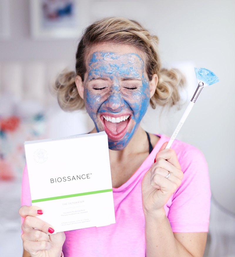 Abby wears a Biossance Detoxifier mask - a Holiday Favorite for sure! Twist Me Pretty.