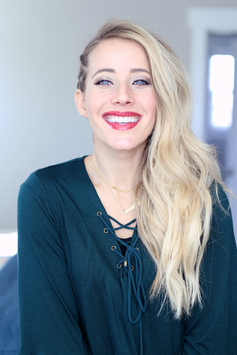 Gorgeous hair and a beautiful smile - Abby shows off the best new year's eve hairstyle!