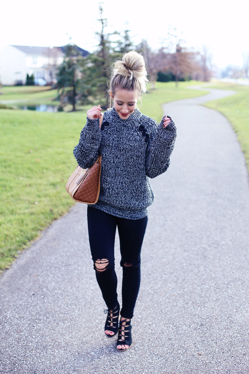 Big buns and comfy sweaters are Abby's favorite combination.