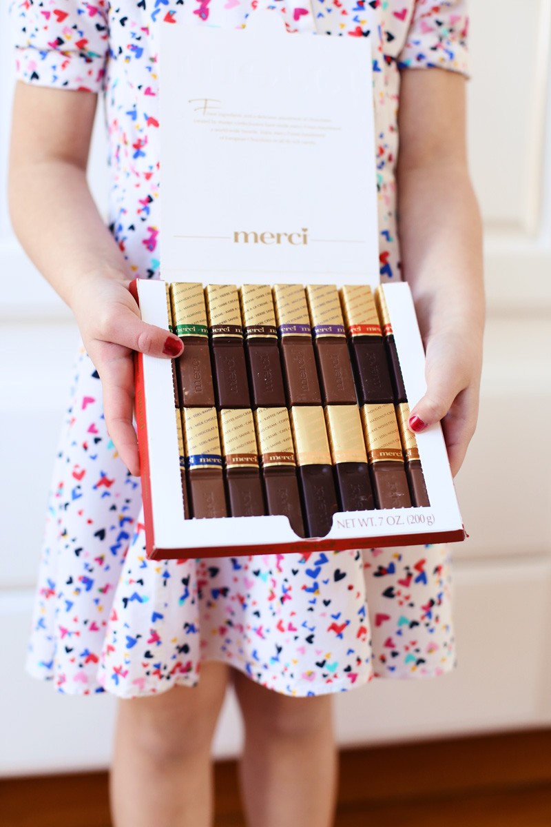 Delicious merci chocolates.