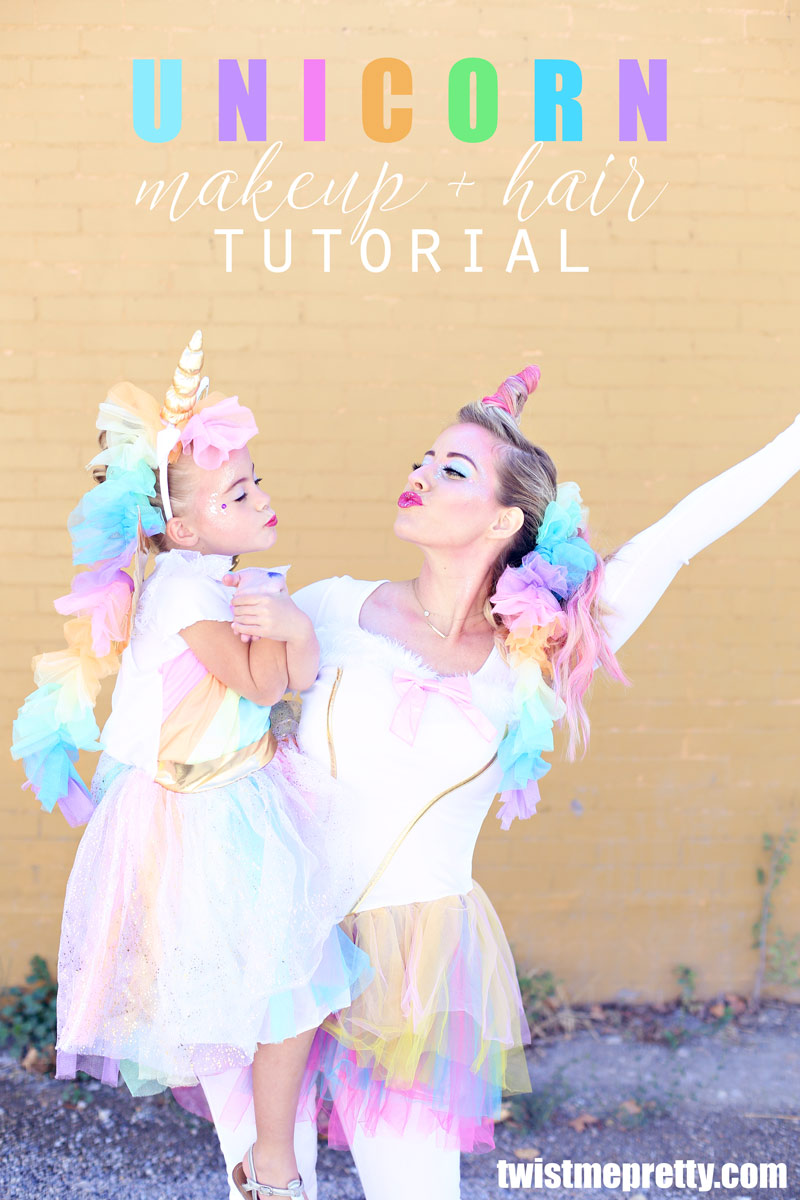 Unicorn Makeup Tutorial Halloween Costume Idea Twist Me Pretty