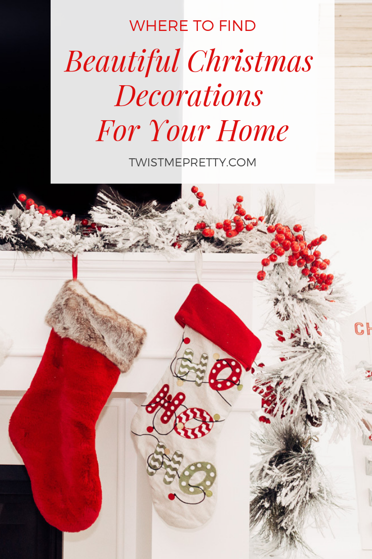 Beautiful Christmas Decorations Pinterest Graphic - Twist Me Pretty