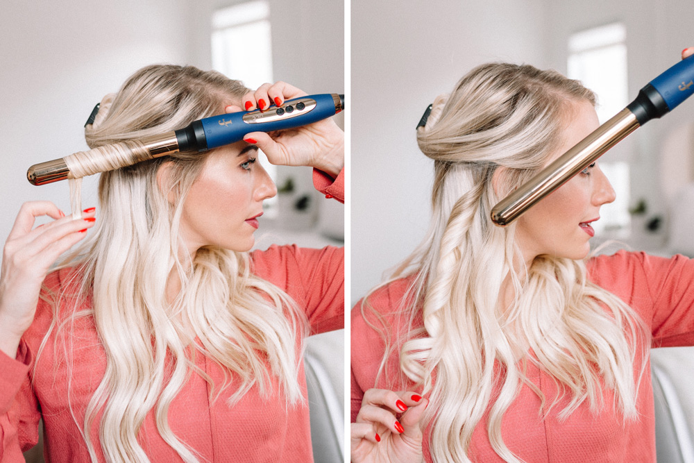 how to curl hair with a curling wand with flourish by twistmepretty.com