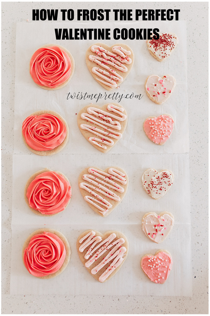 3 failproof ways to frost Valentines Sugar Cookies - Twist Me Pretty