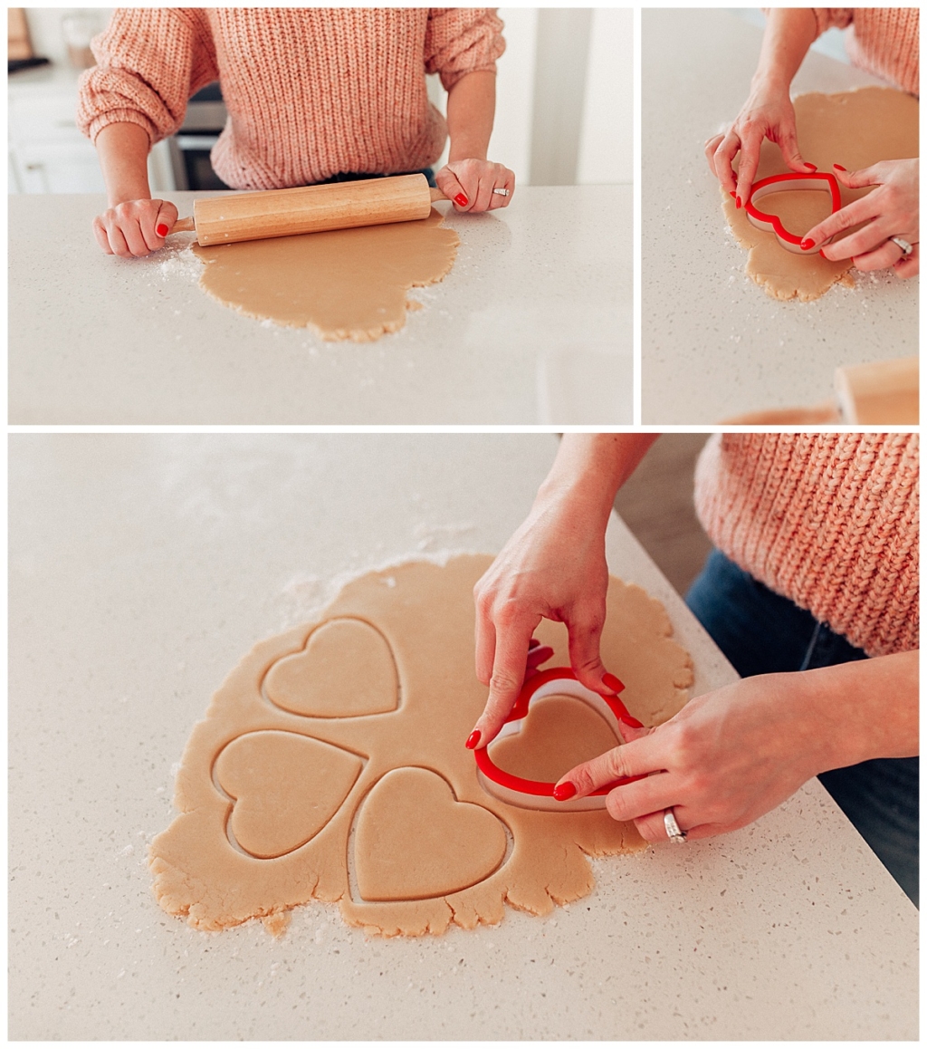 3 failproof ways to frost Valentines Sugar Cookies rolling out sugar cookies with twistmepretty.com 