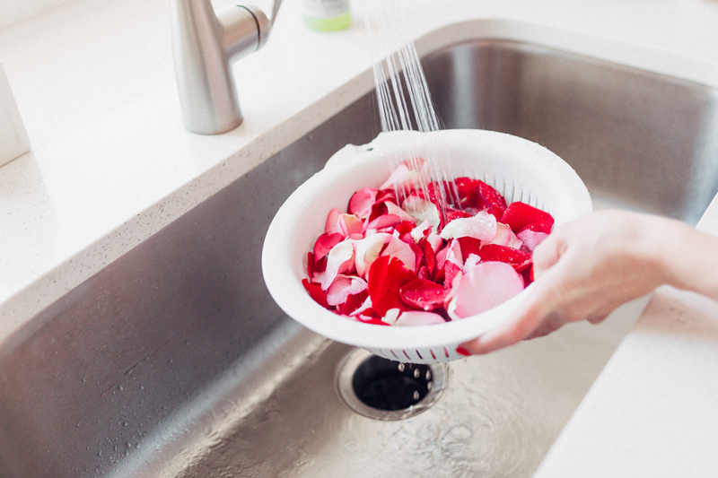 DIY Rose water how to use your leftover roses from valentines day with twistmepretty.com a step by step guide