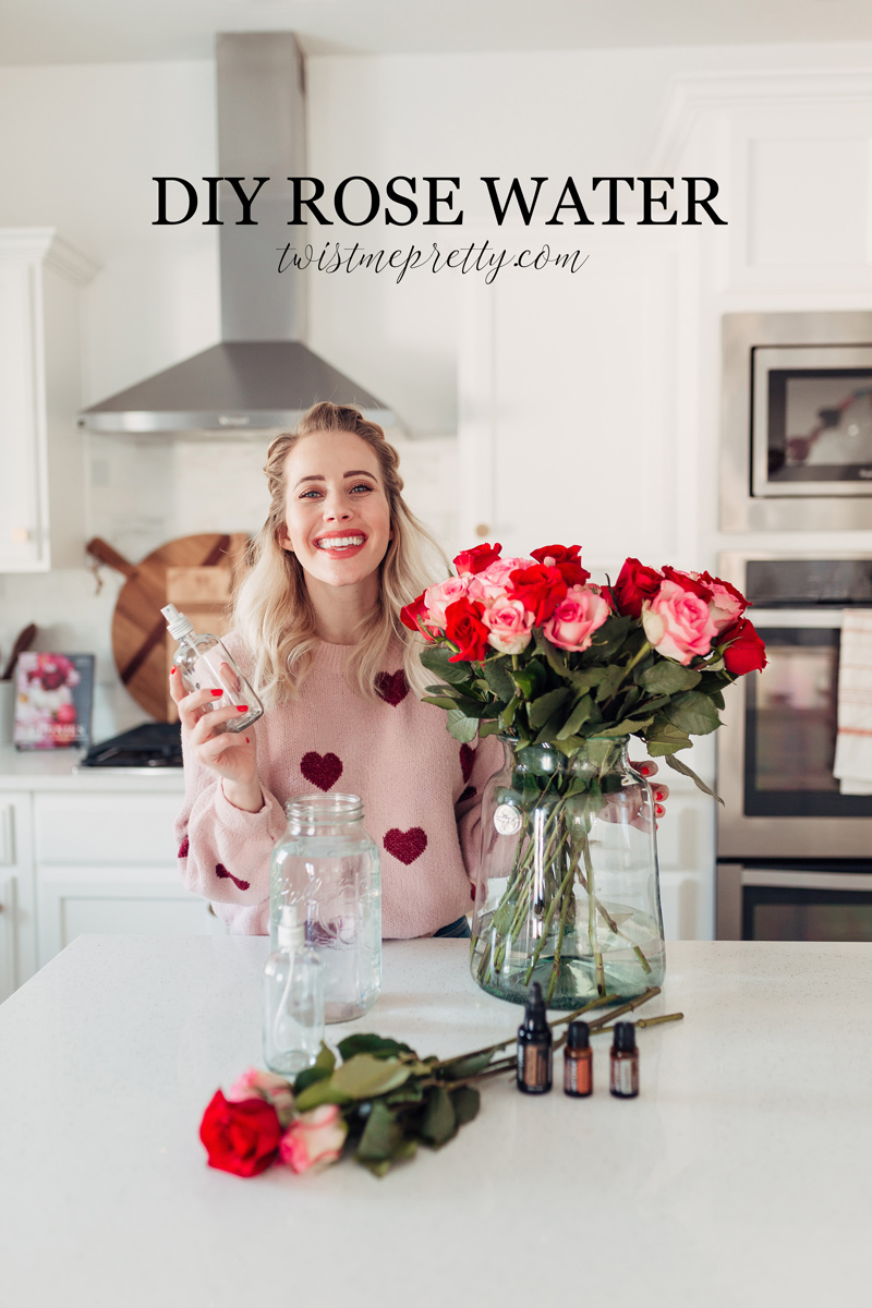 DIY Rose water how to use your leftover roses from valentines day with twistmepretty.com a step by step guide