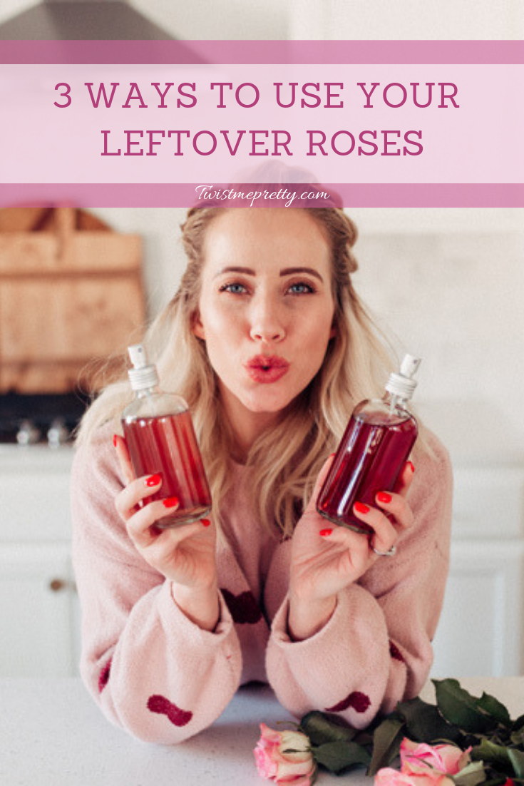 DIY Rose water how to use your leftover roses from valentines day3 ways to use your leftover roses with twistmepretty.com a step by step guide