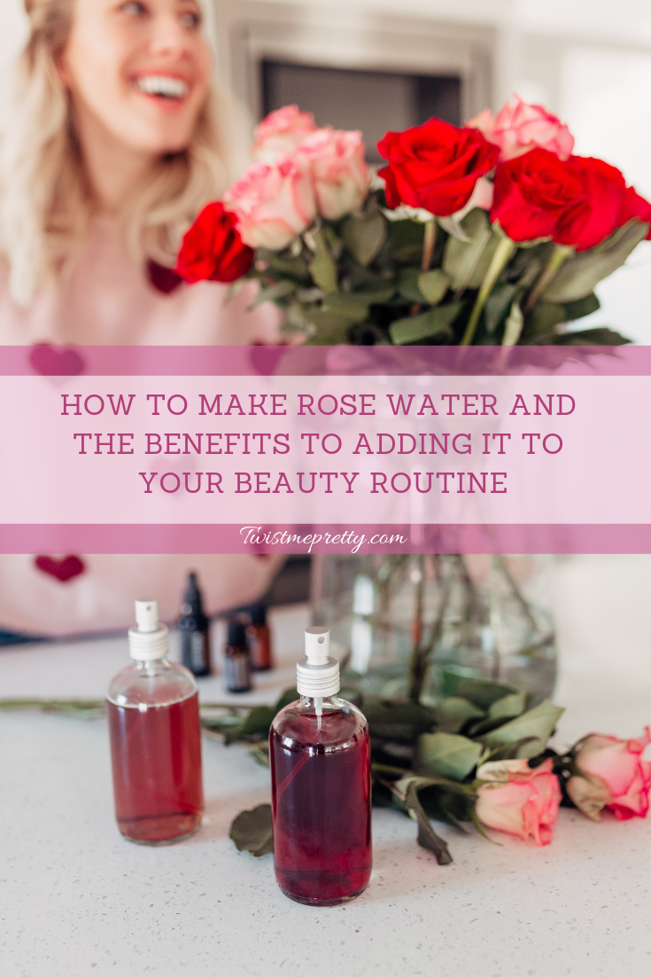DIY Rose water how to use your leftover roses from valentines day with twistmepretty.com a step by step guide