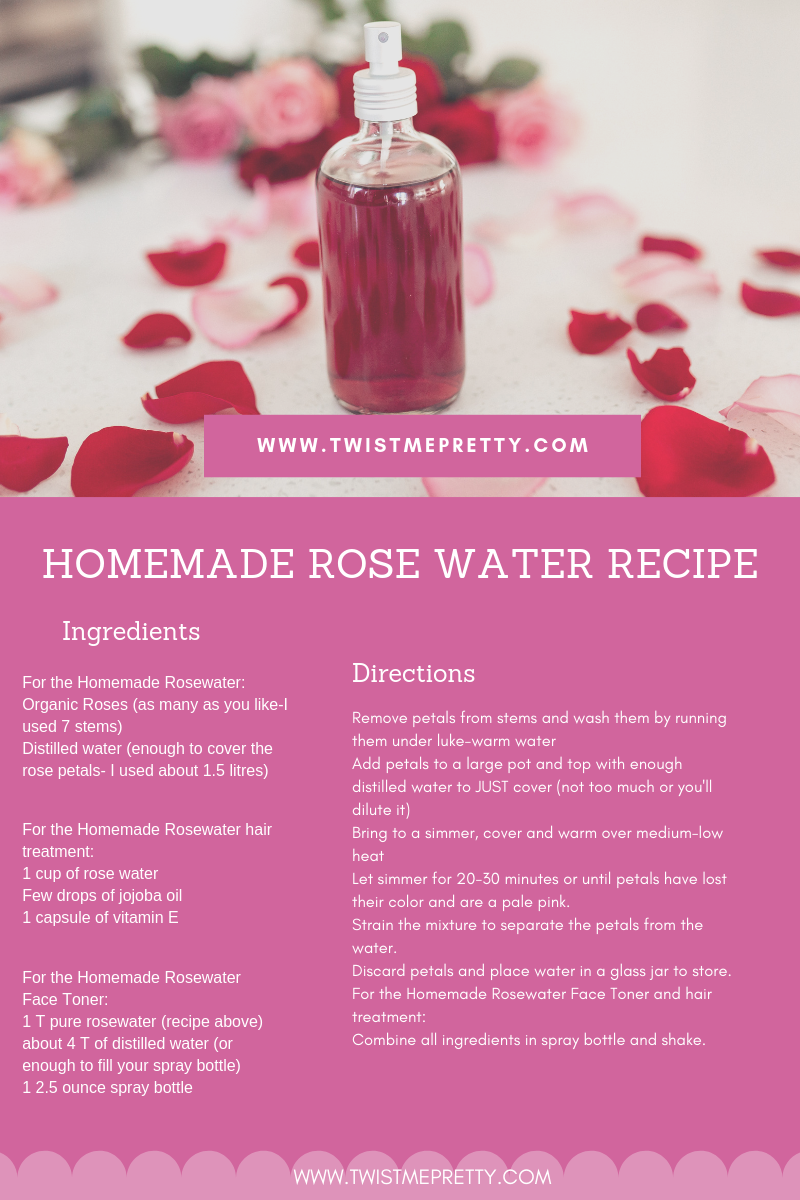 Rose water recipe - Twist Me Pretty