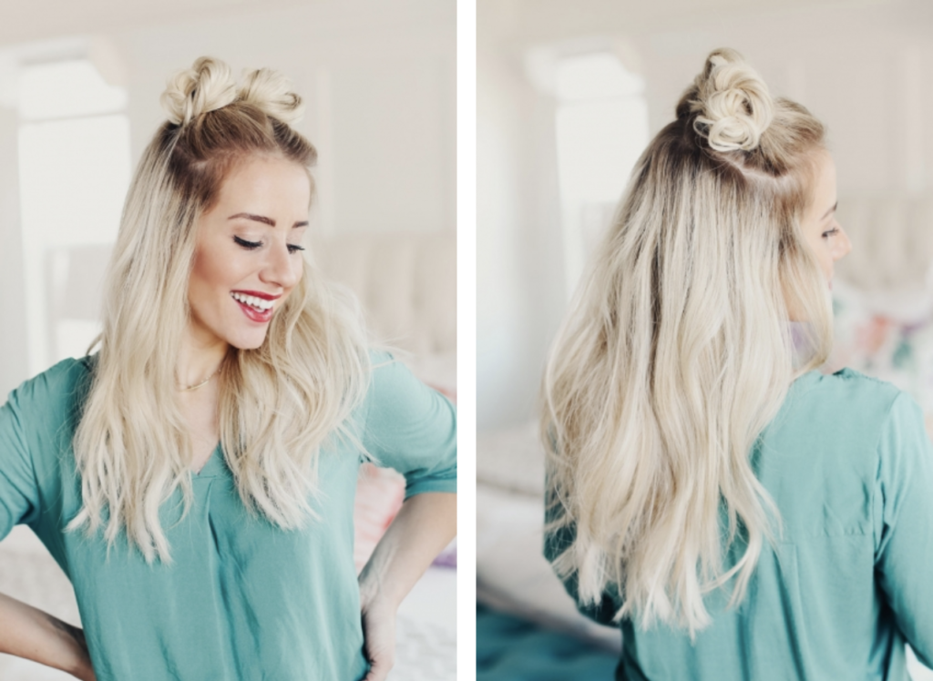 9 Quick Hairstyles for Valentines Day - Style Round-Up double buns tutorial with twistmepretty.com