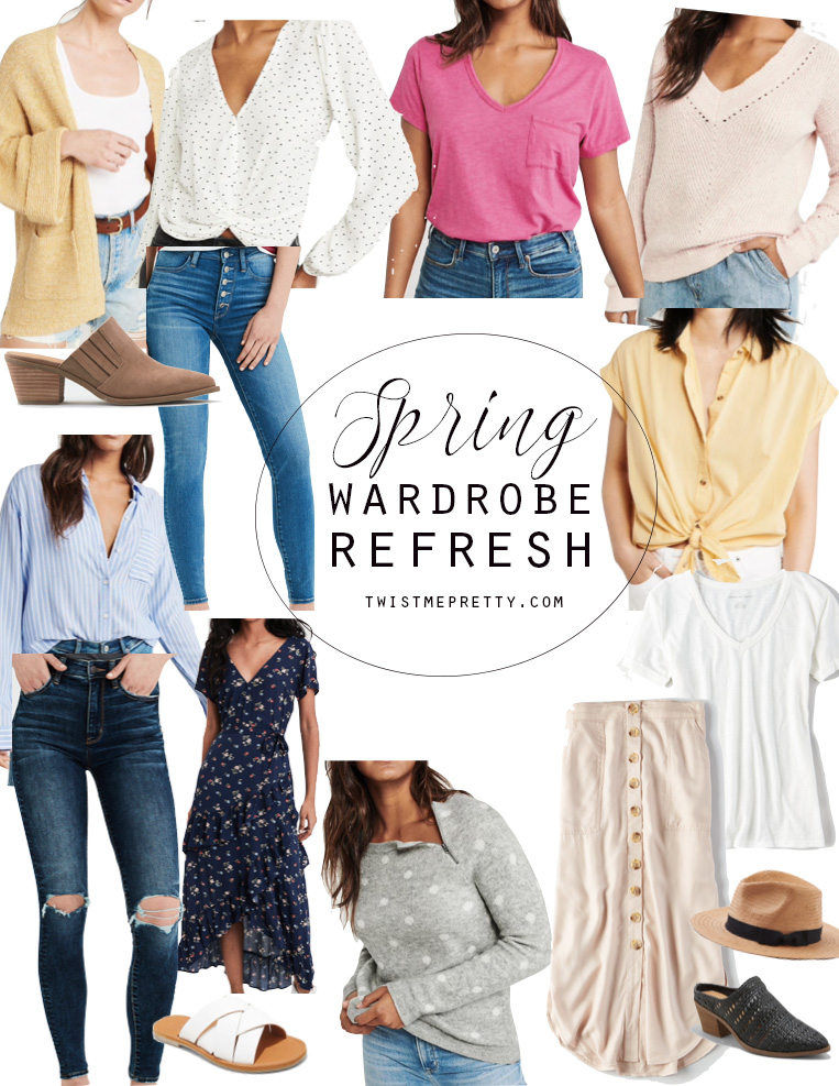How to refresh your wardrobe for spring three steps to updating your clothes for spring with twistmepretty.com