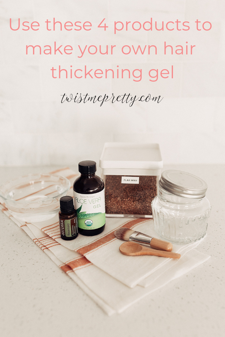 How to make your own hair thickening gel using 4 products www.twistmepretty.com