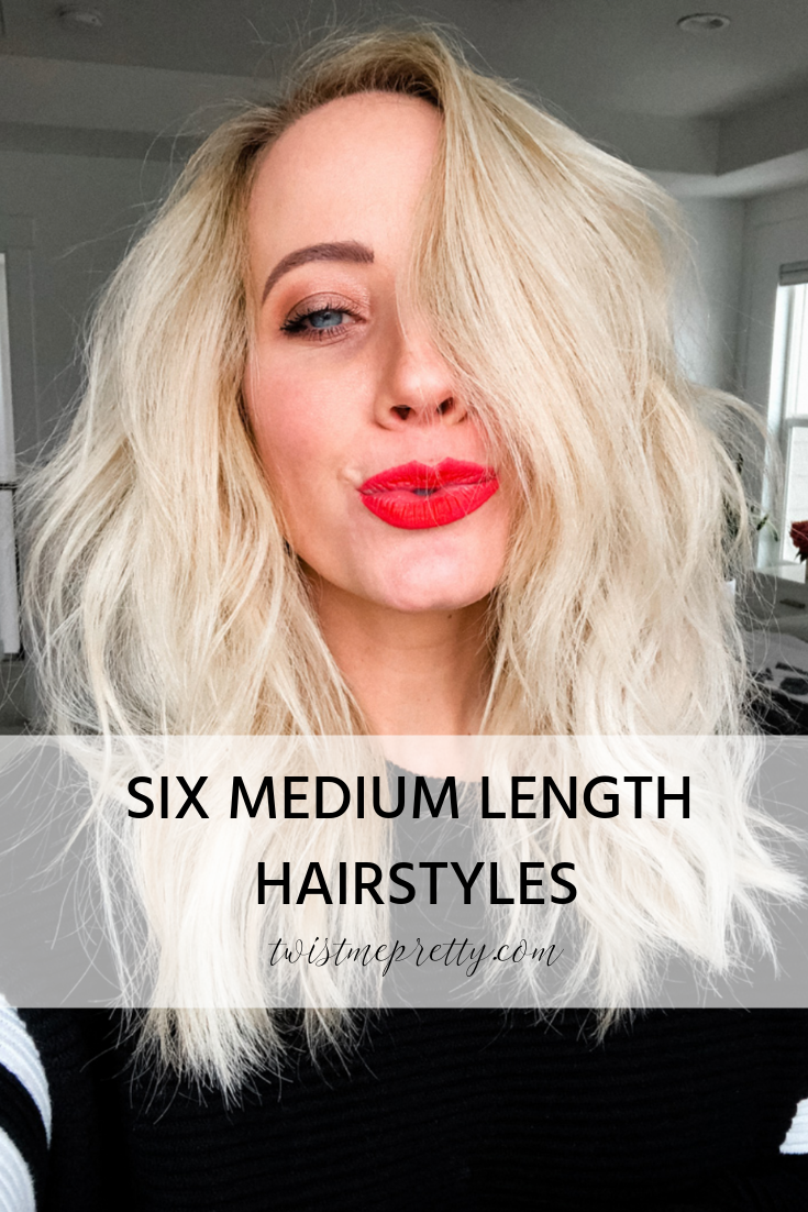 Medium length hairstyles 6 ways to style medium length hair with video tutorial from www.twistmepretty.com