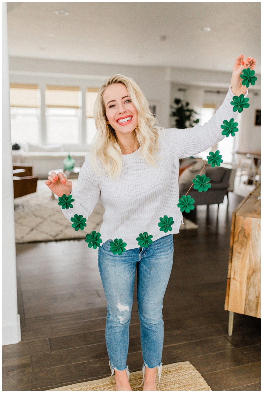 St Patrick's Day Shamrock Banner DIY a step by step instructions by twistmepretty.com