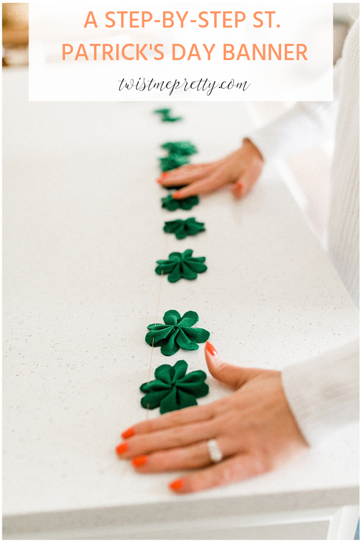 St Patrick's Day Shamrock Banner DIY a step by step instructions by twistmepretty.com