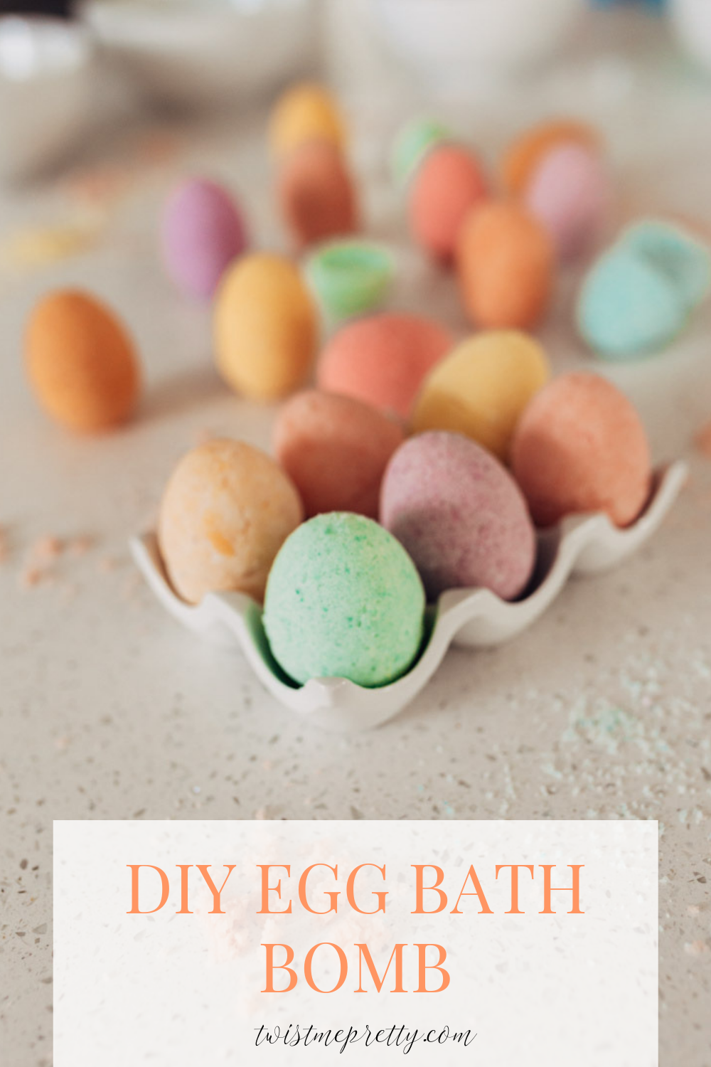 DIY Egg Bath Bomb with twistmepretty.com