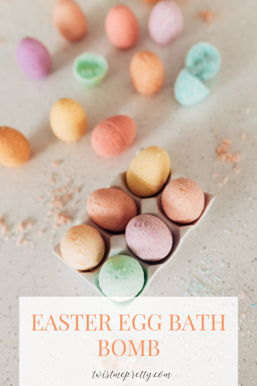 DIY Egg Bath Bomb with twistmepretty.com