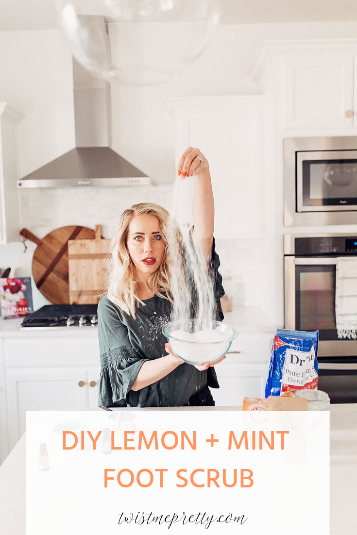 DIY Lemon and Mint Foot Scrub with Twist Me Pretty Twist Me Pretty