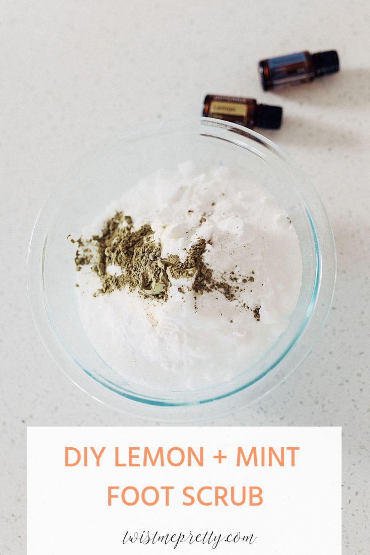 How to make DIY Lemon and Mint Foot scrub with twistmepretty.com