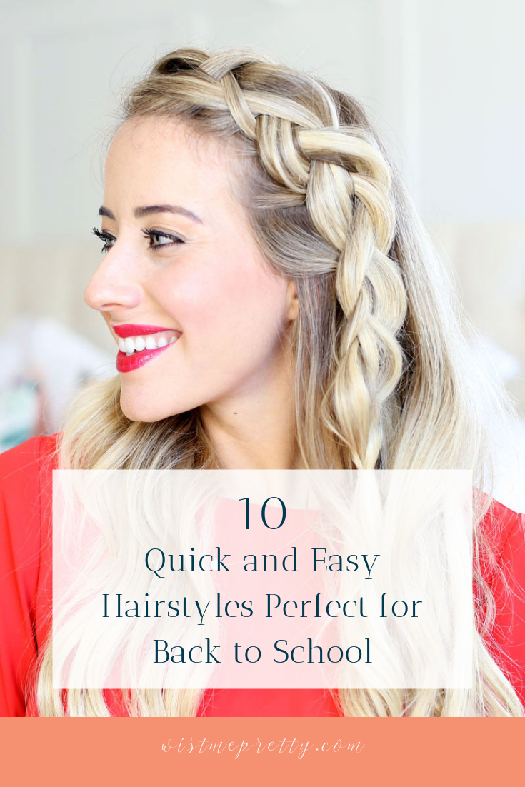 10 Quick & Easy Back to School Hairstyles to Let You Sleep In Later or make your mornings run smoother from Twistmepretty.com. I love the day-to-night! 