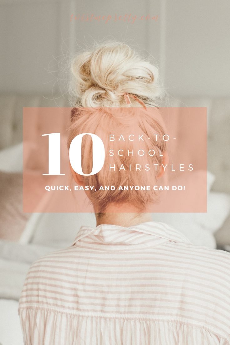 10 Quick & Easy Back to School Hairstyles to Let You Sleep In Later or make your mornings run smoother from Twistmepretty.com. I love the day-to-night!