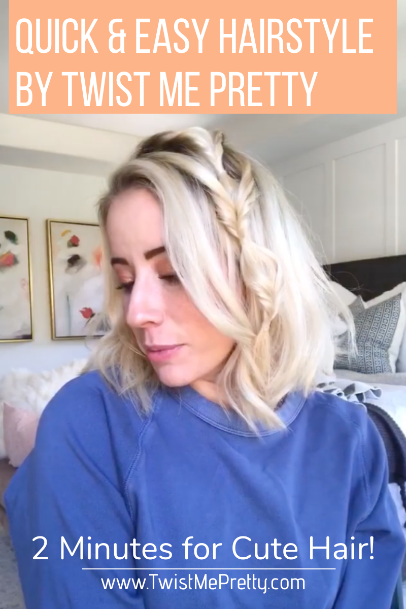 Quick and Easy Hairstyle by Twist Me Pretty: 2 Minutes to Cute Hair! www.twistmepretty.com