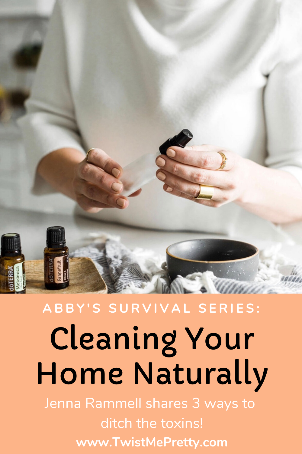 Abby's Survival Series: Cleaning Your Home Naturally. Jenna Rammell shares 3 ways to ditch the toxins. www.TwistMePretty.com