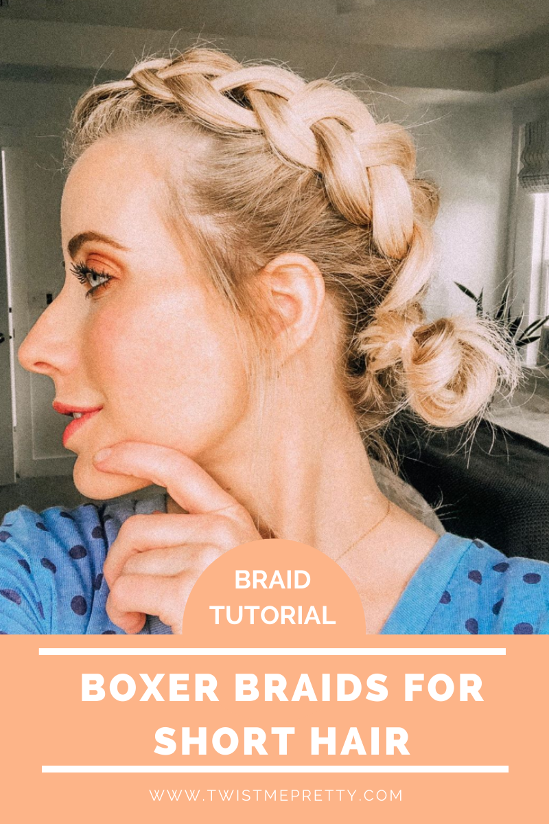 Braid Tutorial: Boxer Braids for Short Hair. See how easy it is to get this look! www.TwistMePretty.com