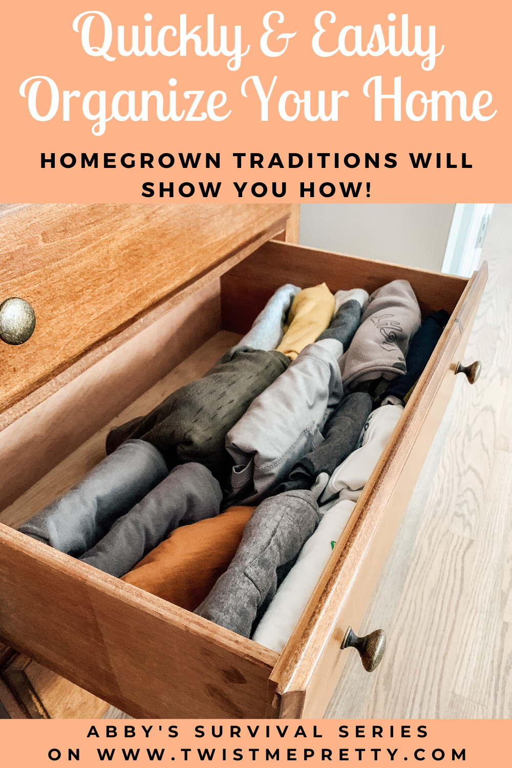 Quickly & Easily Organize Your Home by Homegrown Traditions. www.TwistMePretty.com