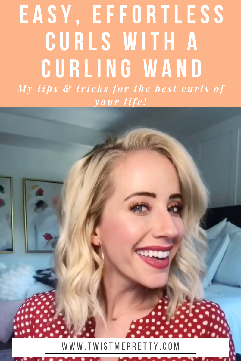 Easy, Effortless Curls with a Curling Wand www.TwistMePretty.com