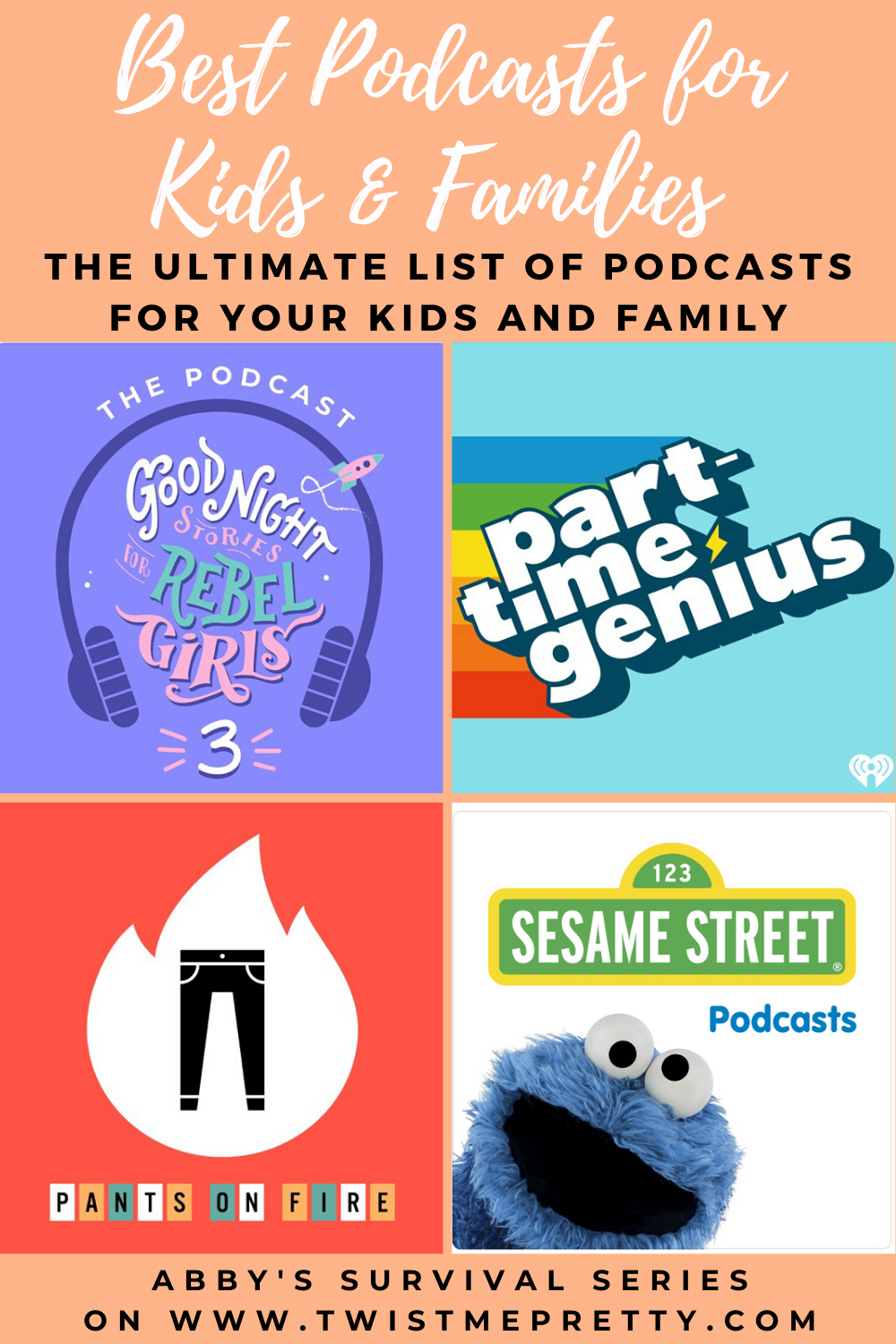 Best Podcasts for Kids and Families. The ultimate list of podcasts for your kids and family, part 2 of Abby's Survival Series. www.TwistMePretty.com