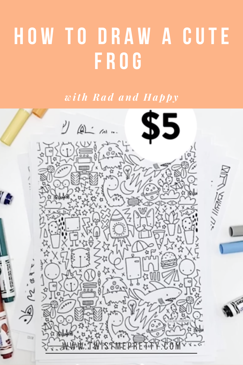 How to draw with kids with Rad and Happy free color sheets